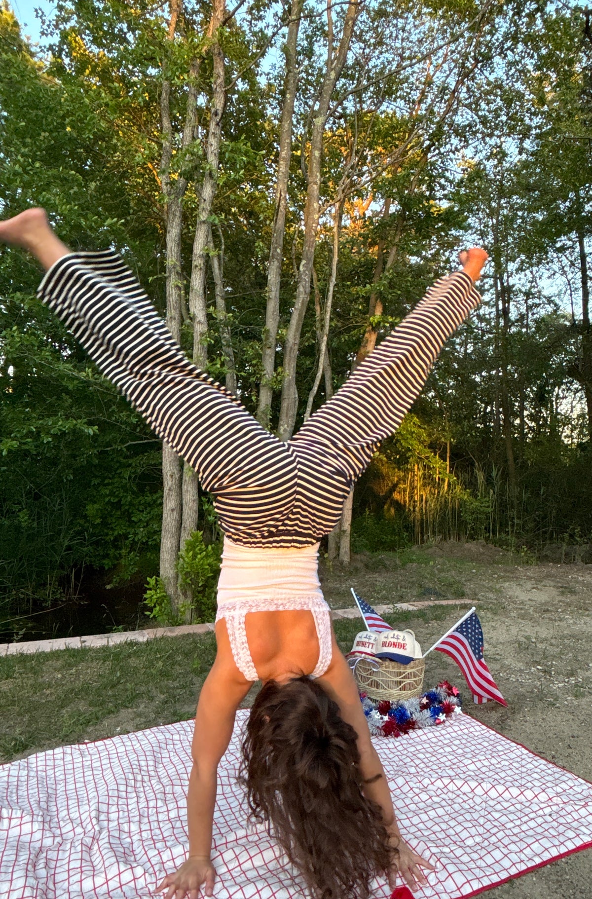 Sailor Pants-Navy Striped Pants