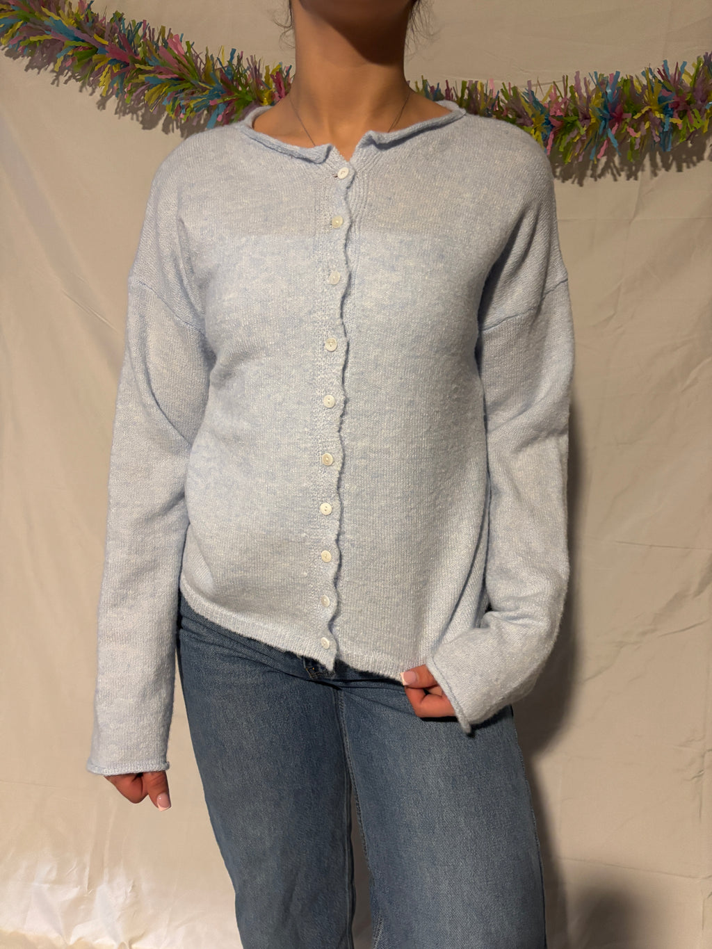 Sky Mist Button Cardigan