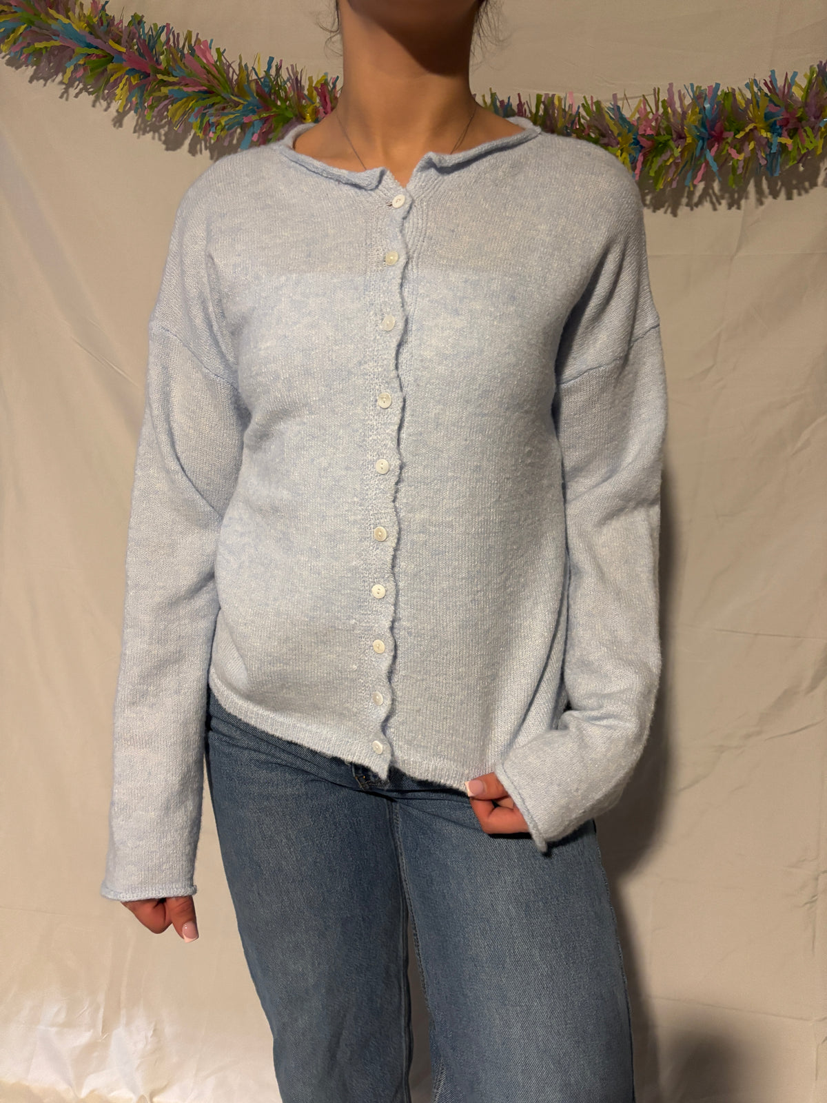 Sky Mist Button Cardigan