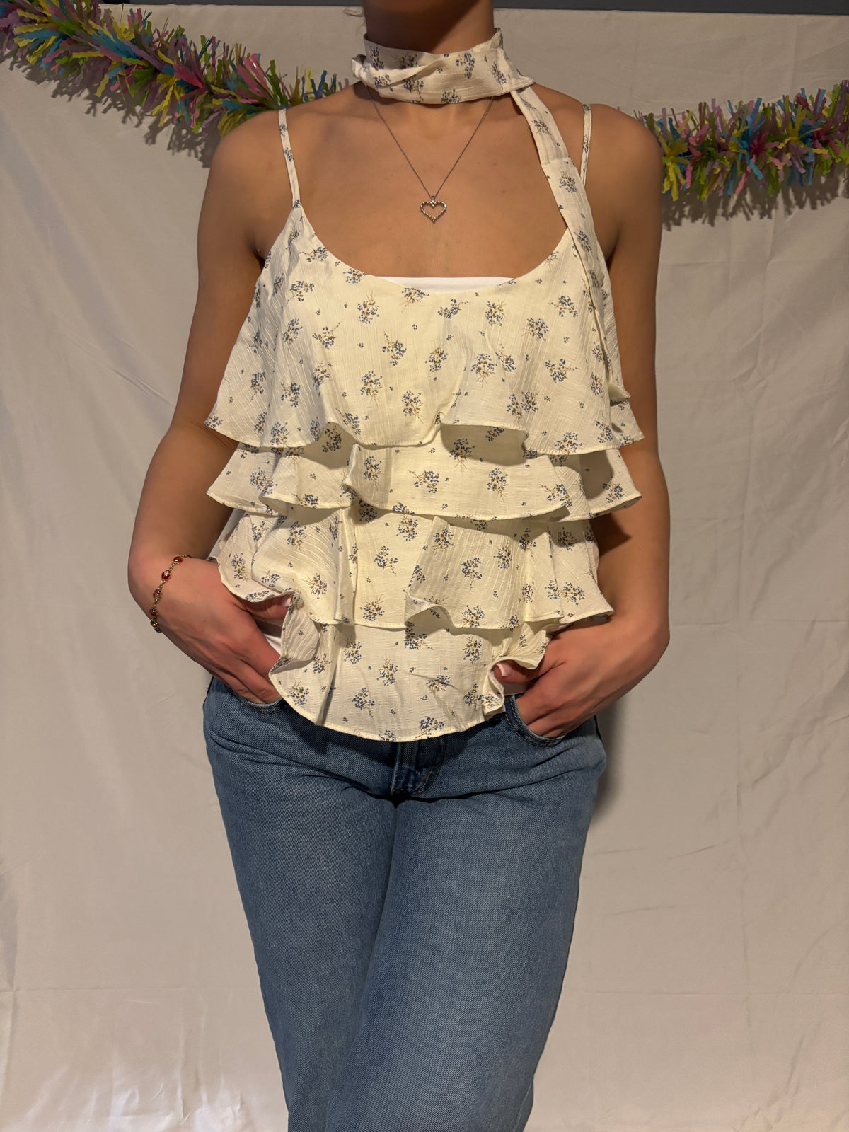 Bluebell Breeze Ruffle Tank