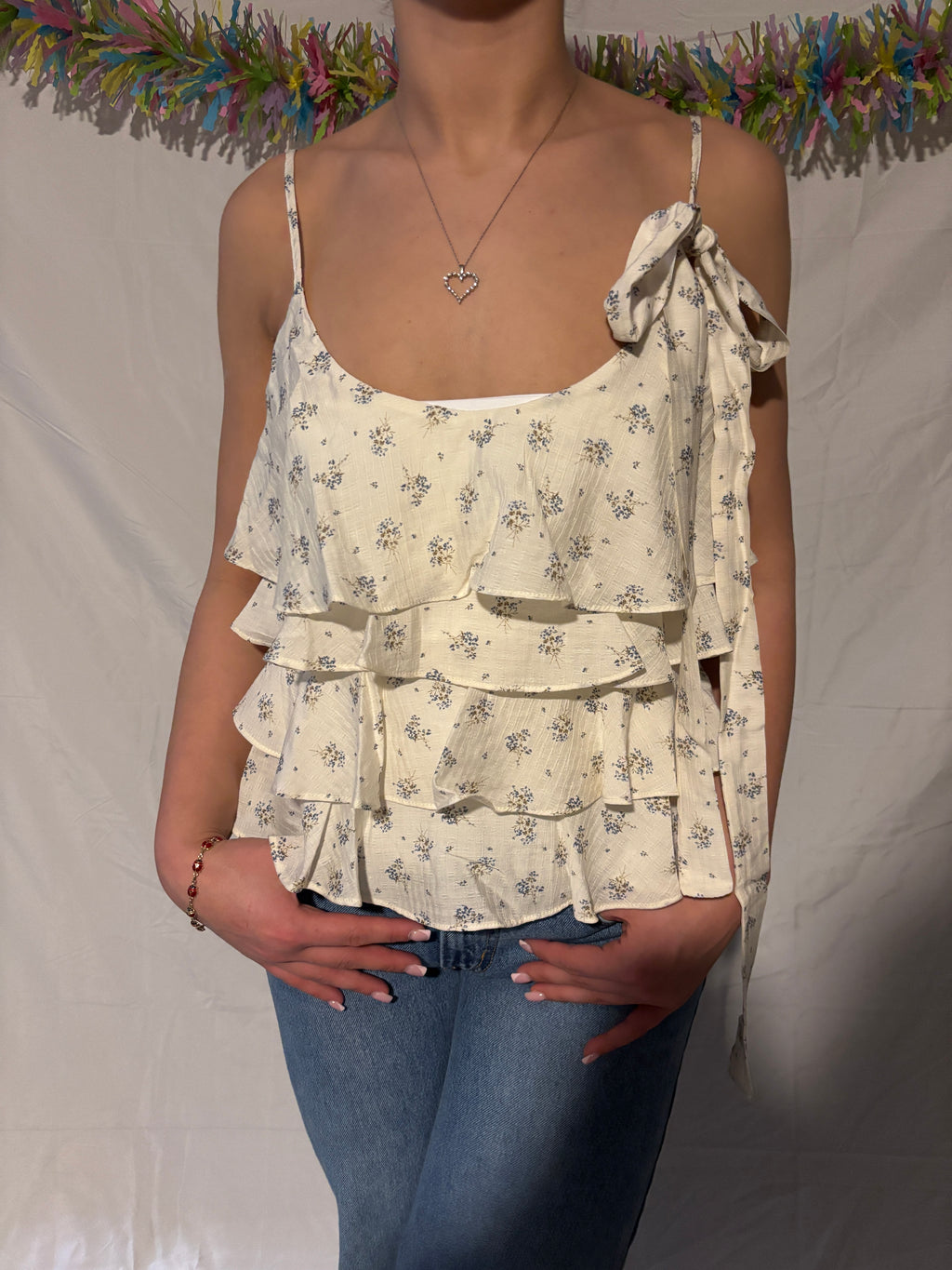 Bluebell Breeze Ruffle Tank