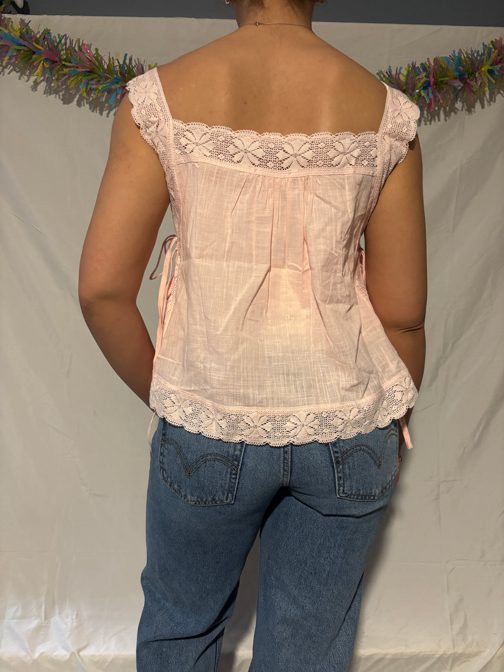 Pink Blossom Tie Top